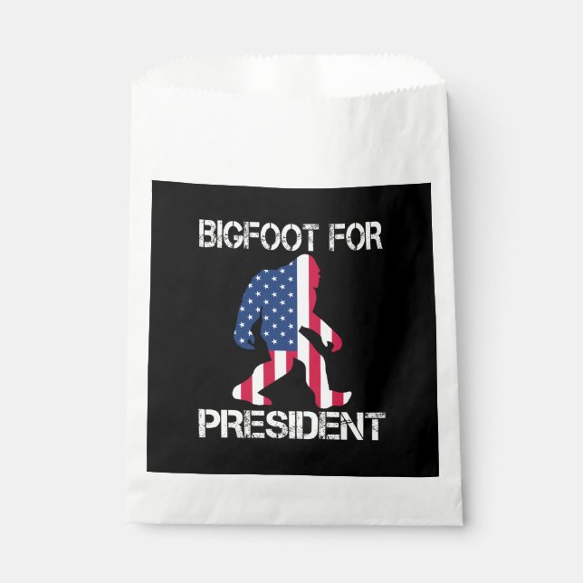 Bigfoot For President Funny Bigfoot Favour Bags (Front)