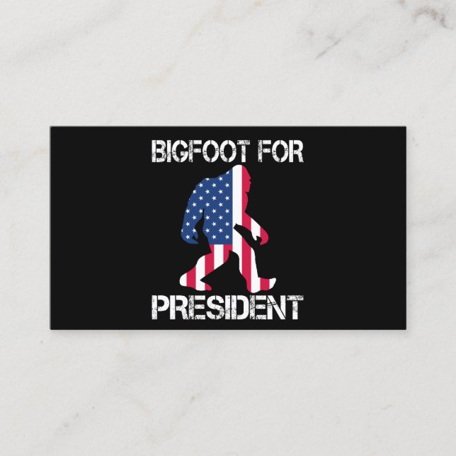 Bigfoot For President Funny Bigfoot Loyalty Card (Front)
