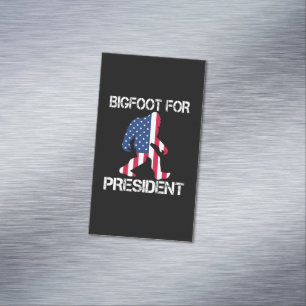 Bigfoot For President Funny Bigfoot Magnetic Business Card