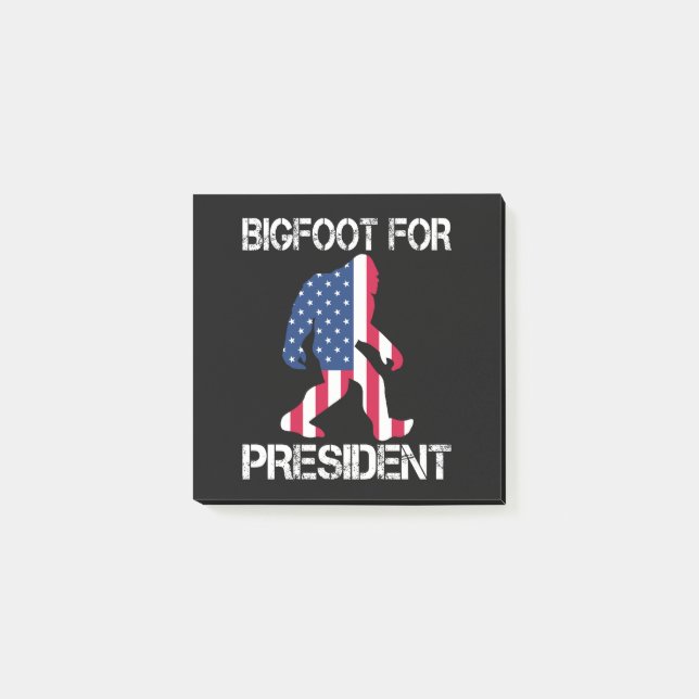 Bigfoot For President Funny Bigfoot Post-it Notes (Front)
