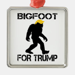 Bigfoot For Trump 2024 Elections  Metal Tree Decoration