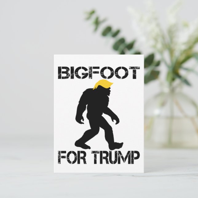 Bigfoot For Trump 2024 Elections  Postcard (Standing Front)