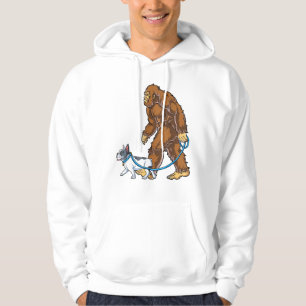 Bigfoot French Bulldog Dog Walk Funny Sasquatch Hoodie