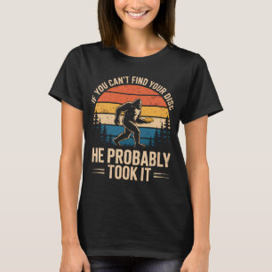 Bigfoot Funny Disc Golf Sasquatch Frisbee Men Wome T-Shirt