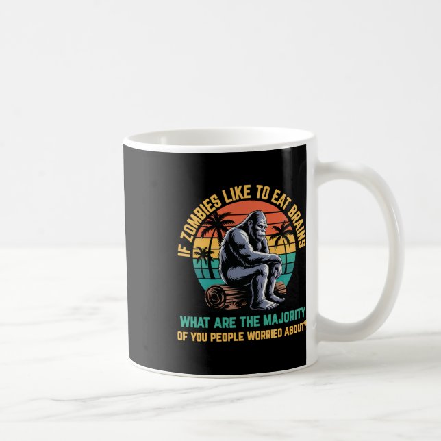 Bigfoot Funny Sasquatch Zombies Horror Lover  Coffee Mug (Right)