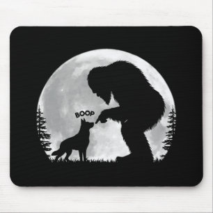 Bigfoot German Shepherd Nose Boop Mouse Mat