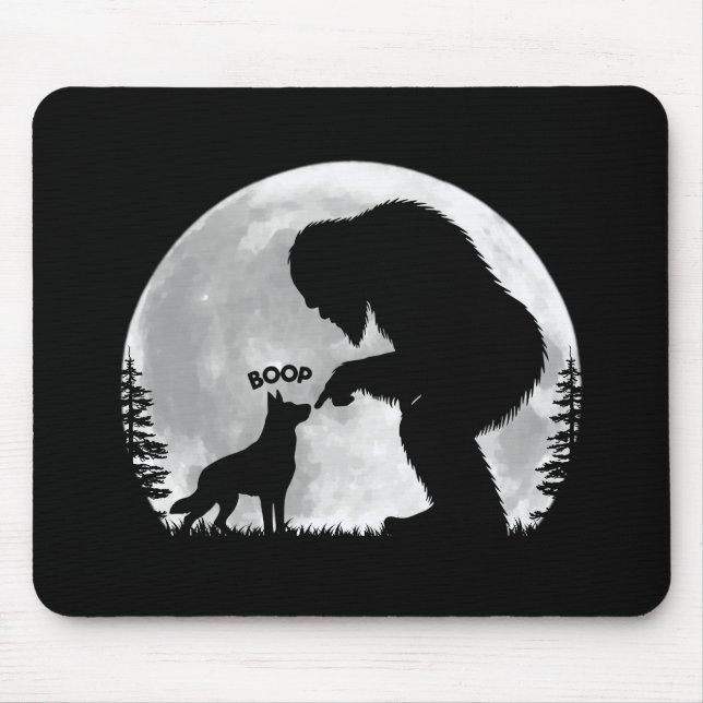 Bigfoot German Shepherd Nose Boop Mouse Mat (Front)