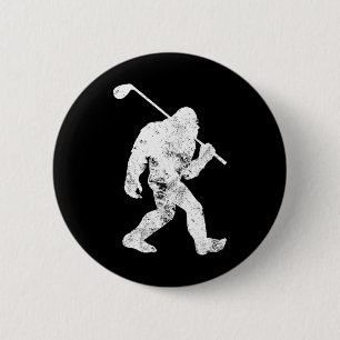 Bigfoot Golf Golfer Vintage Sasquatch Funny Men Wo 6 Cm Round Badge