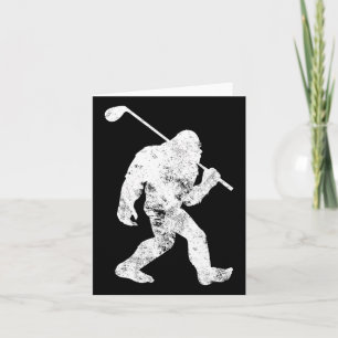 Bigfoot Golf Golfer Vintage Sasquatch Funny Men Wo Card