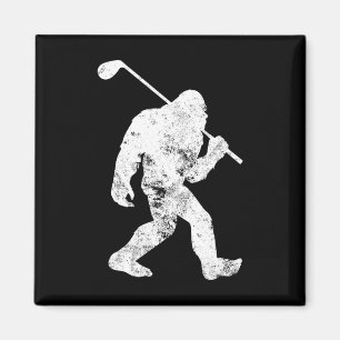 Bigfoot Golf Golfer Vintage Sasquatch Funny Men Wo Magnet