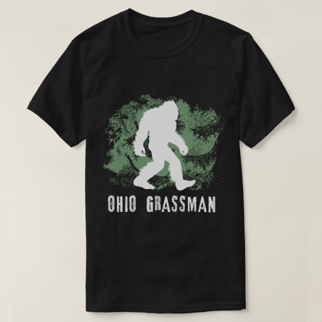 Bigfoot Grassman Cryptid Ohio Valley Park Sasquatc T-Shirt (Design Front)