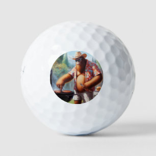 Bigfoot Grilling Burgers Golf Balls