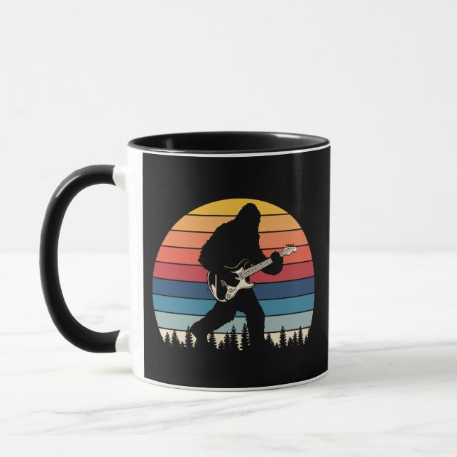 Bigfoot Guitar Solo Sasquatch Guitar Player gifts Mug (Left)