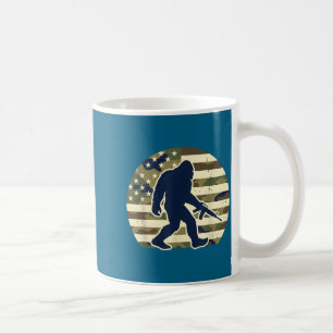 Bigfoot gun owner camo us american flag sasquatch coffee mug