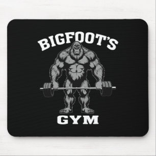 Bigfoot Gym Funny Sasquatch Bodybuilding Weightlif Mouse Mat