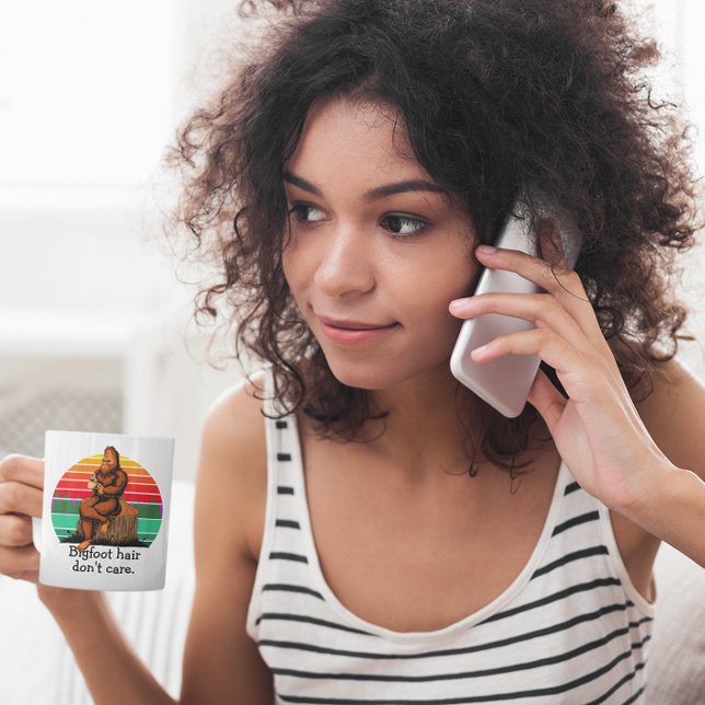 Bigfoot Hair Don't Care Sasquatch Funny 11oz Coffee Mug (Creator Uploaded)