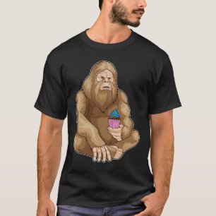 Bigfoot Halloween Cupcake T-Shirt