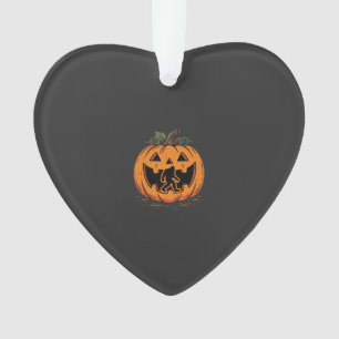 Bigfoot Halloween Pumpkin Silhouette Design_1 Ornament