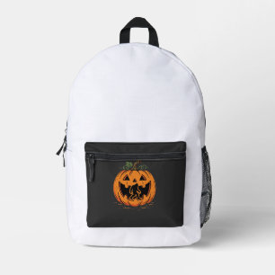 Bigfoot Halloween Pumpkin Silhouette Design_1 Printed Backpack