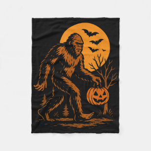 Bigfoot Halloween Sasquatch Fleece Blanket