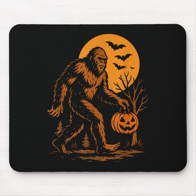 Bigfoot Halloween Sasquatch  Mouse Mat (Front)
