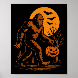 Bigfoot Halloween Sasquatch  Poster