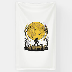 Bigfoot Halloween Shirt Full Moon Dog Walk_1 Banner