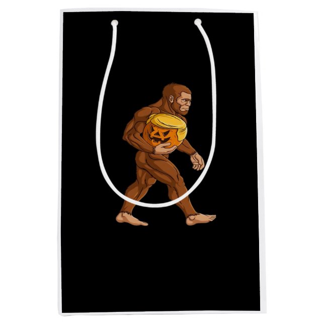 Bigfoot Halloween Trumpkin Pumpkin Classic Medium Gift Bag (Front)