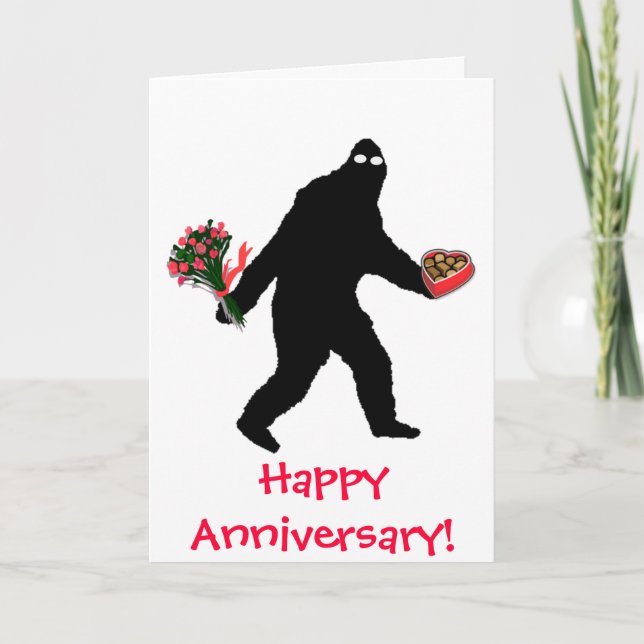 Bigfoot Happy Anniversary Card (Front)