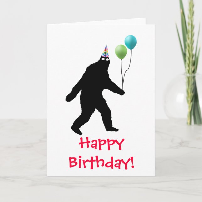 Bigfoot Happy Birthday! Card (Front)