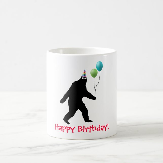 Bigfoot Happy Birthday! Coffee Mug (Center)