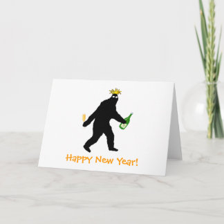 Bigfoot Happy New Year! Holiday Card