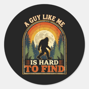 Bigfoot Hard To Find Retro Vintage Forest Sasquatc Classic Round Sticker