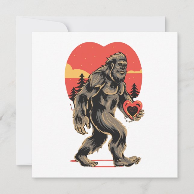 bigfoot heart valentines day (Front)
