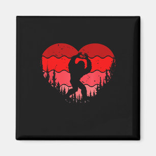 Bigfoot Heart Valentines Day Boys Girls Kids Love Magnet
