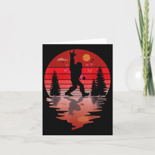 Bigfoot Heart Valentines Day Funny Love Sasquatch  Card