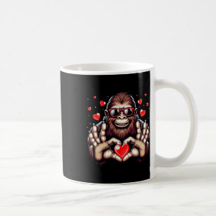 Bigfoot Heart Valentines Day Shirts Boys Kids Sasq Coffee Mug