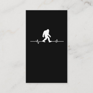 Bigfoot Heartbeat Humour Funny Sasquatch Fan Business Card