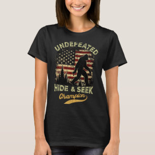 Bigfoot hide and seek champion funny sasquatch T-Shirt