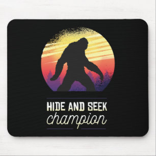 Bigfoot Hide and Seek Champion - Funny Yeti Believ Mouse Mat