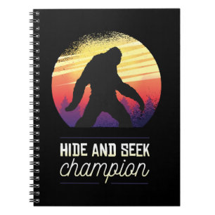 Bigfoot Hide and Seek Champion - Funny Yeti Believ Notebook