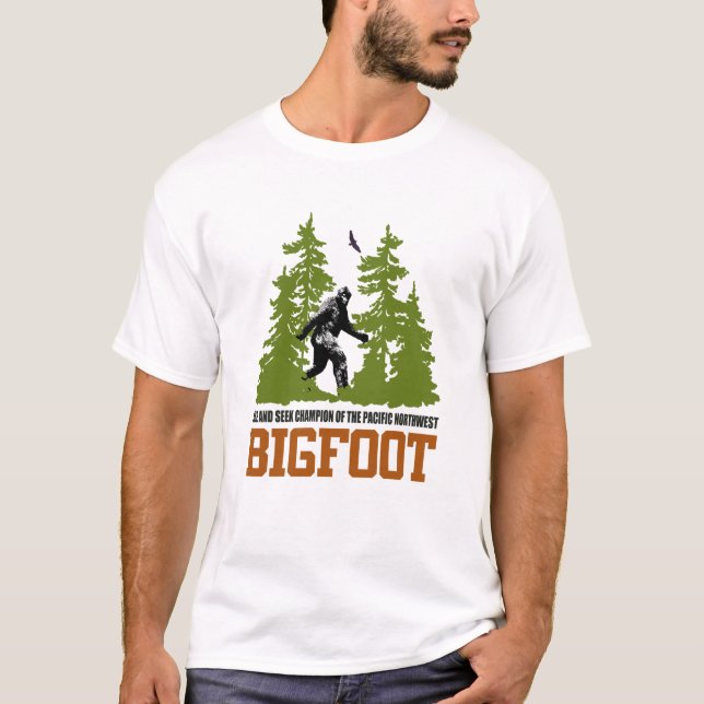 Bigfoot Hide and Seek Champion Pacific Northwest T-Shirt (Front)