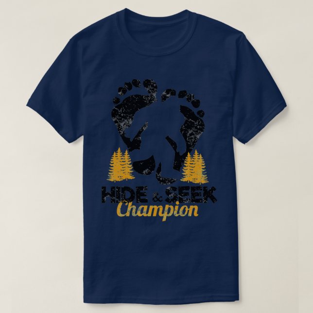 Bigfoot Hide and Seek Champion T-Shirt (Design Front)