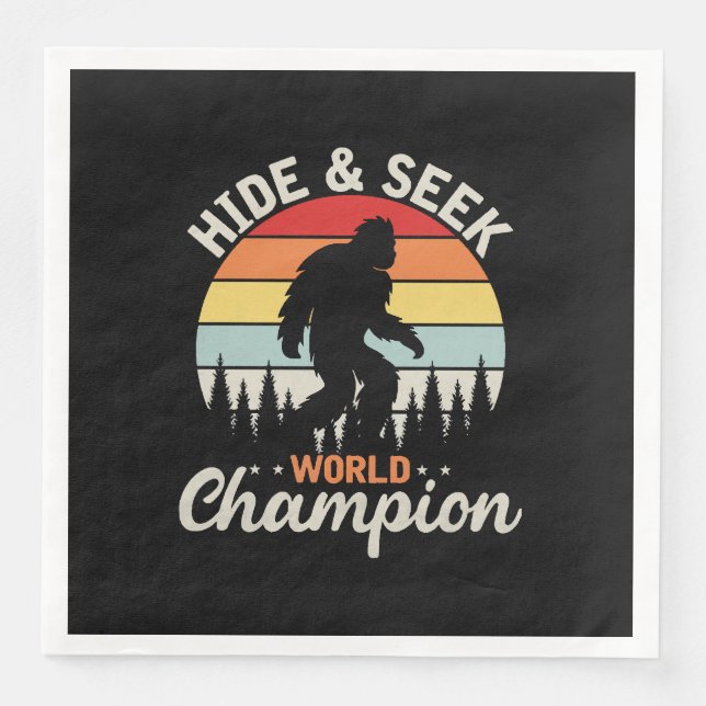 Bigfoot Hide And Seek World Champion Napkin (Front)