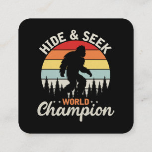 Bigfoot Hide And Seek World Champion Square Business Card