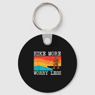 Bigfoot hike more worry less sasquatch hiking  key ring