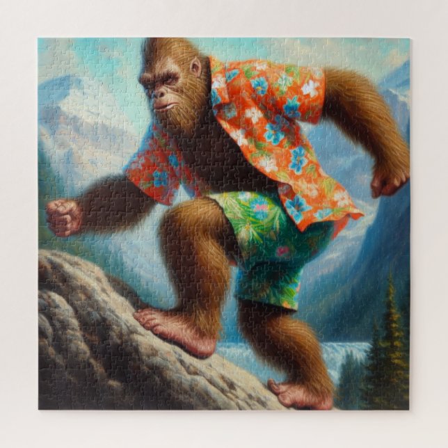 Bigfoot Hiking Jigsaw Puzzle (Vertical)