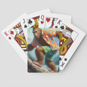 Bigfoot Hiking Playing Cards