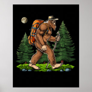 Bigfoot Hiking Poster