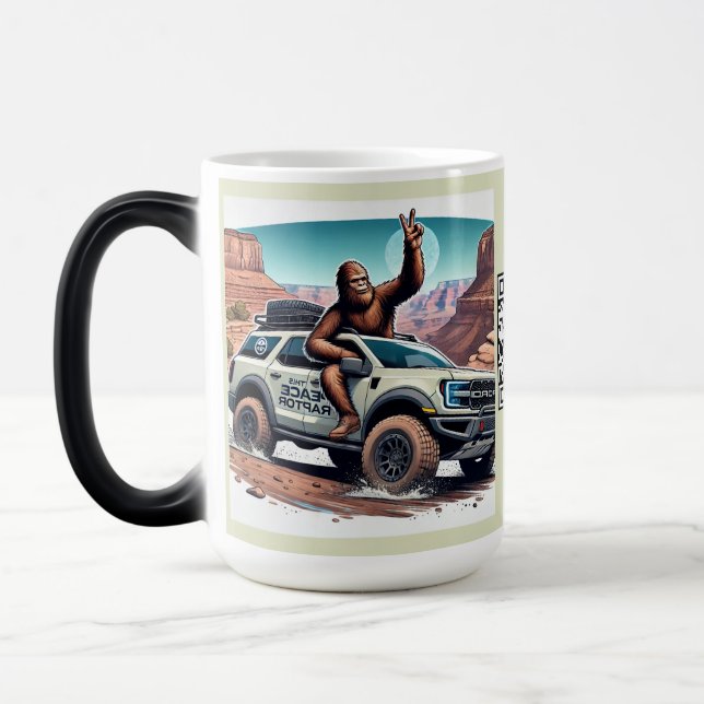 Bigfoot Hits the Grand Canyon in a 24 Bronco Magic Mug (Left)